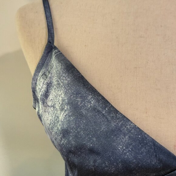 NWT Vero Moda Slip Dress Faux Denim Spaghetti Strap Size Medium Blue Mini - Picture 9 of 12